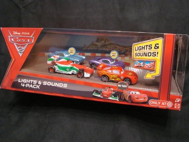   CARS 2 LIGHTS & SOUNDS 4 PACK Holley Finn Francesco Target Exclusive