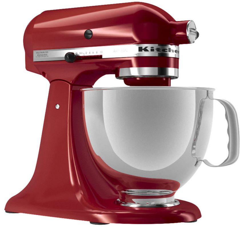 KitchenAid KSM150PSER Red Artisan 5 Quart 325 Watt Stand Mixer  