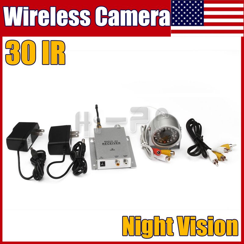 Security Night Vision Video Audio Wireless IR Color Camera Kit  